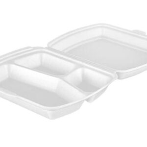 Pojemnik styropianowy lunchbox menubox trzykomorowy XPS 100 szt