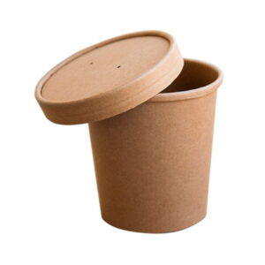 Miska papierowa na zupę kraft 350 ml 12oz 25 szt 44100 (WIECZKO KUPISZ OSOBNO)