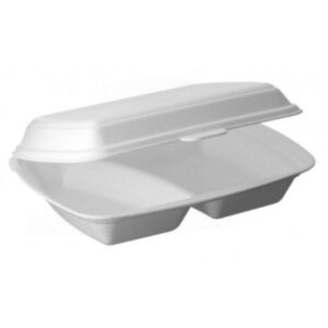 Pojemnik styropianowy menubox lunchbox dwukomorowy XPS 100 szt