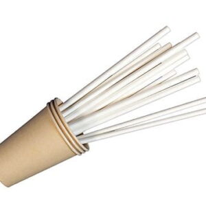 Słomki papierowe białe długie do piwa/drinków 8x210 mm 250 szt