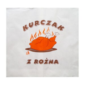 KURCZAK Z ROŻNA torebka papierowa na połówkę kurczaka 100 szt