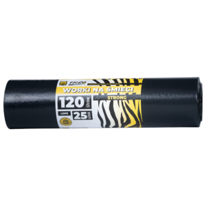 Worki na śmieci LDPE czarne 120 litrów rolka 25 szt