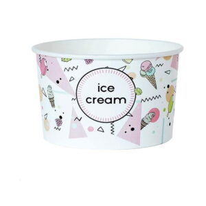 Miska na lody z nadrukiem 130 ml 37066 25 szt