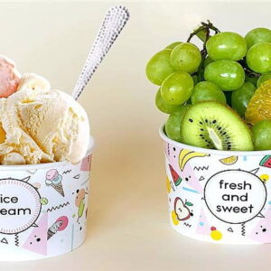 Miska na lody z nadrukiem 245 ml 37068 25 szt