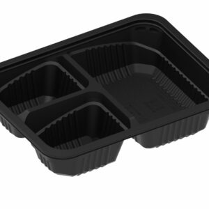 Pojemnik do zgrzewu catering MAP3C 227x178x60 żebrowany trójdzielny 40 szt