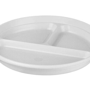 Talerze plastikowe trójdzielne PREMIUM 22 CM 100 szt MW473222501