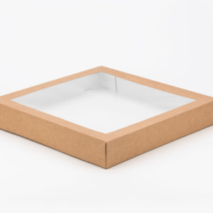 Opakowanie papierowe na SUSHI z okienkiem PET  25x25x5 cm 50 szt P10277
