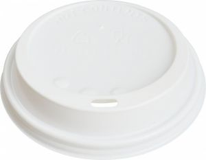 Pokrywka plastikowa biała do kubków  śred 80 mm  (kubek 250 ml) A`100