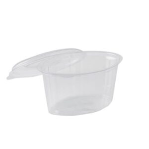 Pojemnik na sos w formie łódeczki z łączonym wieczkiem  80 ml 50 szt R-PET ELI76