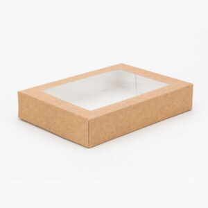Opakowanie papierowe na SUSHI z okienkiem PET  26x19x5 cm 50 SZT