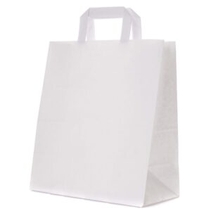 Torba papierowa brązowa do pojemników do zgrzewu płaski uchwyt 29x17x33 cm  KARTON 100 szt