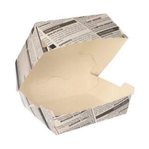 87521 Opakowanie hamburger / burger duży 12,5x12,5x7 cm NEWSPRINT 50 szt