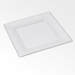 Ekologiczny talerz cateringowy 26x26 cm z pulpy trzciny cukrowej  50 szt