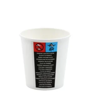 Biały kubek papierowy do espresso 100 ml 100 szt KRAM