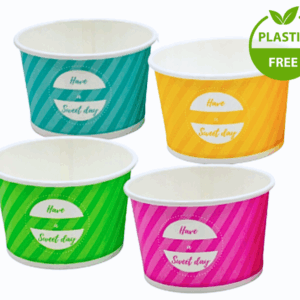 Miseczka na lody BEZ PLASTIKU 245 ml 50 szt MIX KOLORÓW