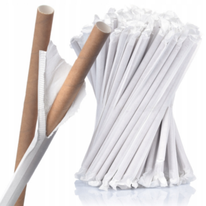 Słomka Papierowa KRAFT Pakowana Pojedyńczo FI 8 250 szt