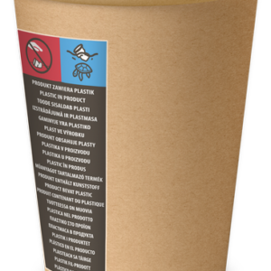Kubek papierowy do kawy, herbaty KRAFT brązowy 250 ml 50 SZT