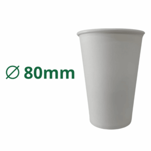 Kubek papierowy biały 300 ml  0% PLASTIKU 50 szt średnica 8 cm VENDING