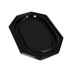 Tace R-PET czarne 35x25x2 cm 10 szt (Możliwość pokrywki) 45565