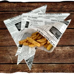 Opakowanie papierowe na FRYTKI torebka 125 g 200 szt R-125
