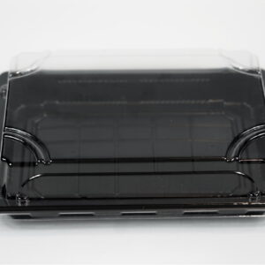 HP5 Pojemniki czarne sushi z przykrywką 185x129x45 mm 50 szt 132863