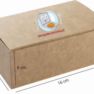 Opakowanie "kurczak mały" Z NADRUKIEM INDYWIDUALNYM 160x100x60 mm 100 szt