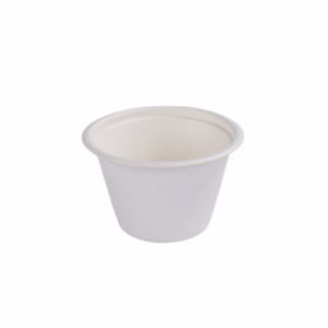 Pojemnik  bagasse na sos lub dip 120 ml 100% ekologiczny 100 szt (POKRYWKA SPRZEDAWANA OSOBNO)
