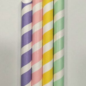 Słomki Bubble Tea PAPIEROWE pastelowe 250 szt