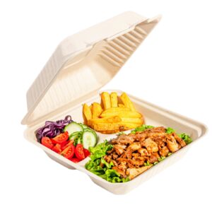 Food box trójdzielny 1000 ml PFAS FREE 50 szt B036-3CNAT