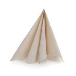 Serwetka TENDANCE 38x38 cm 50 szt PIASKOWE z paskiem 2-warstwy