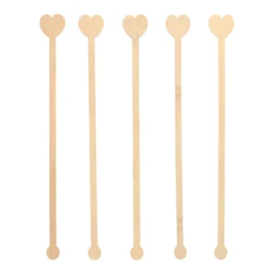 Mieszadełka do drinków z bambusa HEART 20 cm 100 szt